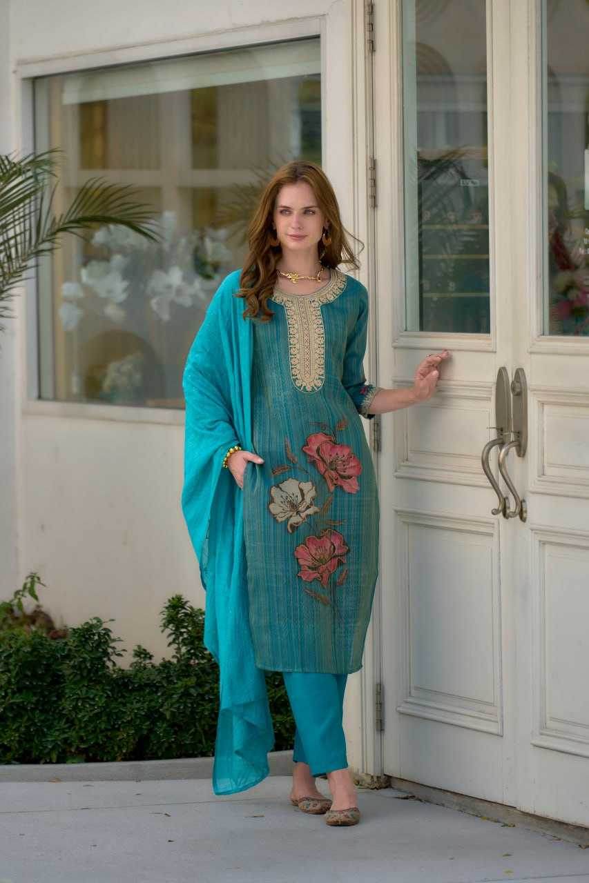 Tissue Embroidered Kurtis - MYLUXURY LANE ENTERPRISE